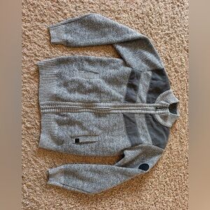 Buffalo David Bitton Gray Knit Zip-Up Shirt Jacket